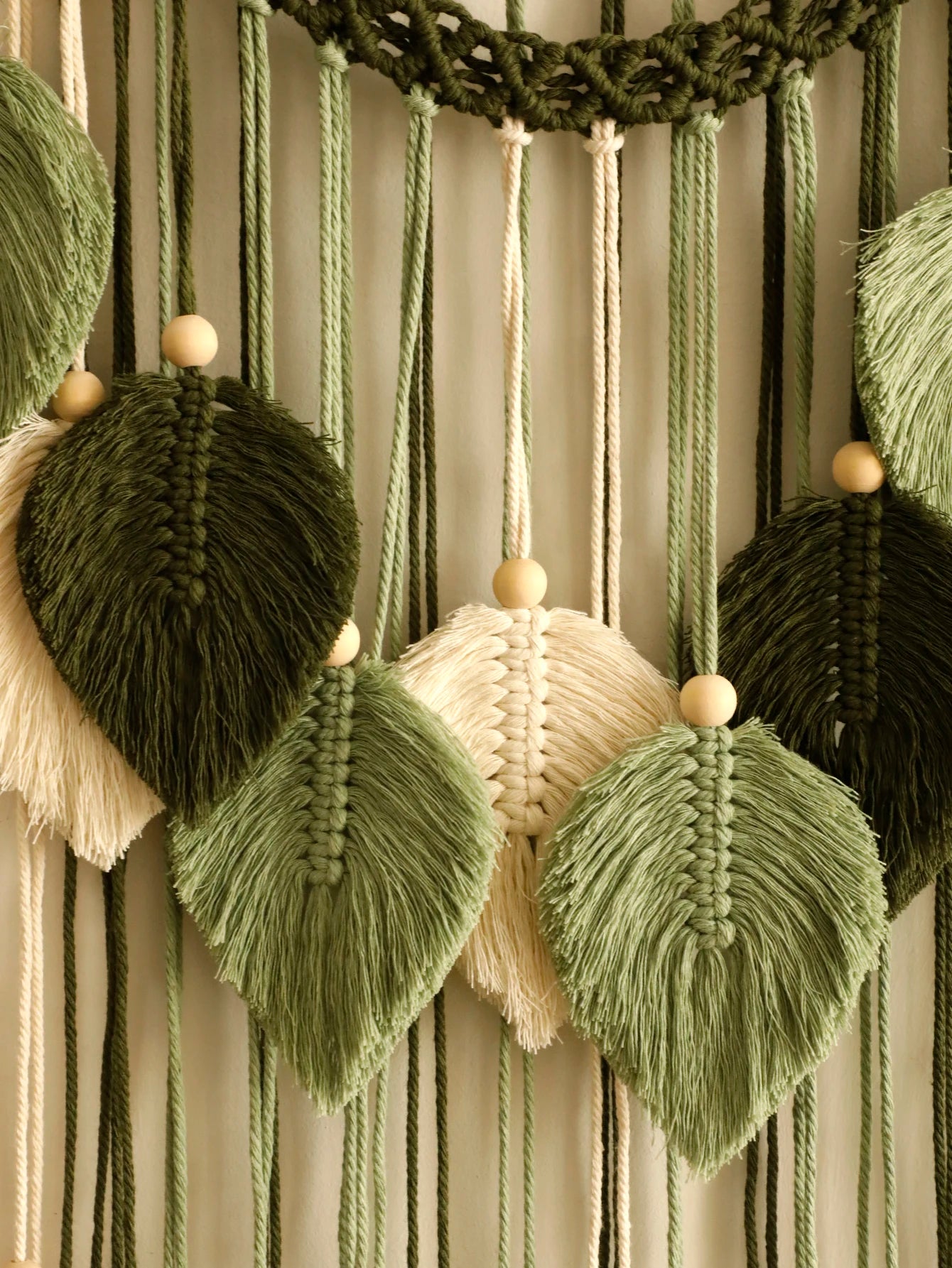 Boho Leaf Macrame Tapestry