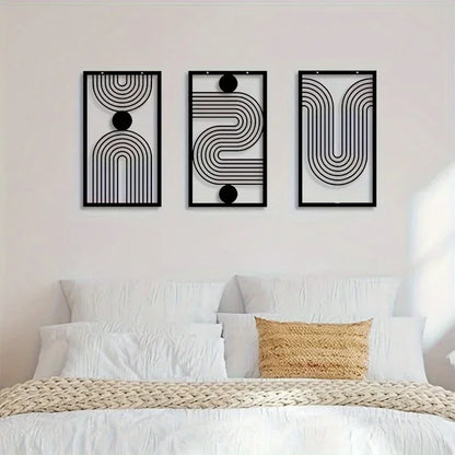 Boho Geometric Trio Wall Art Set