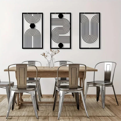Boho Geometric Trio Wall Art Set